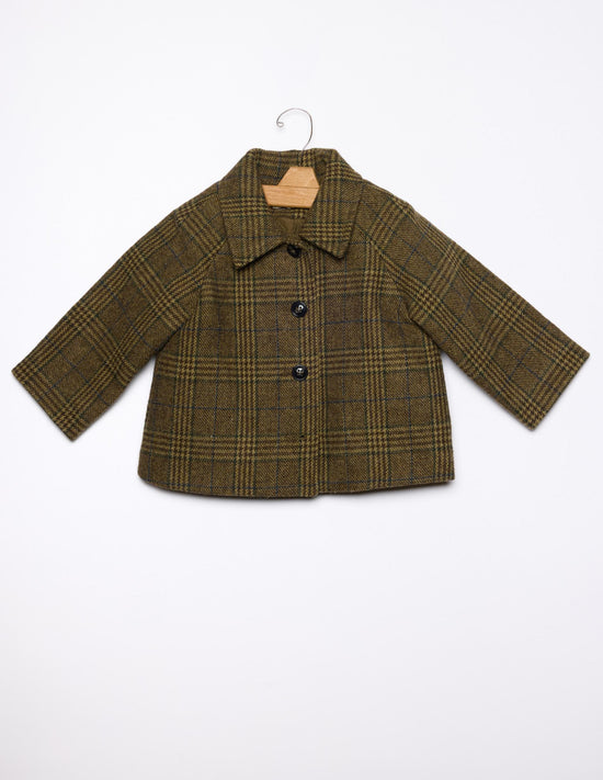 ABRIGO CUELLO PICO CUADRO GREEN