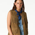 FRINGED SUEDE WAISTCOAT