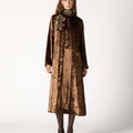 EMBROIDERED VELVET DJELLABA BROWN