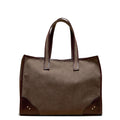 BROWN TWILL STUDENT BAG