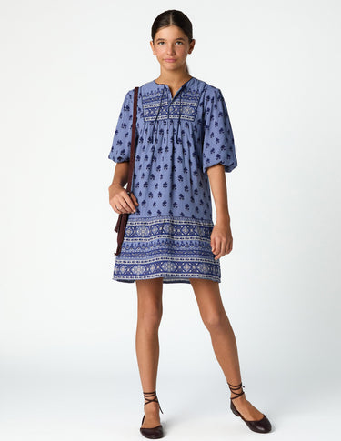 BUTI BLUE PRINT DRESS