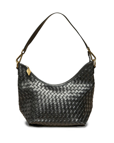MINI WOVEN BLACK BAG