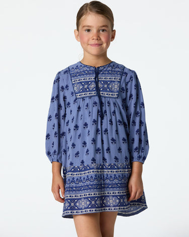 DRESS PRINT BUTI BLUE