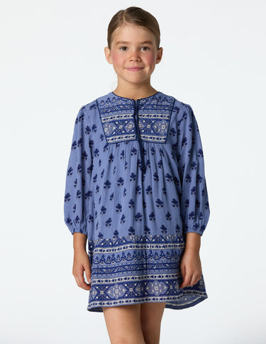 DRESS PRINT BUTI BLUE