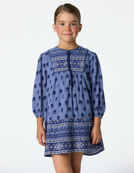 DRESS PRINT BUTI BLUE