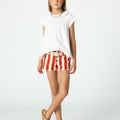 SHORT RED STRIPE