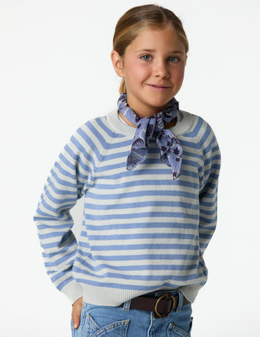 STRIPED JERSEY ANILINE BLUE