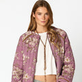 ROSES BOMBER JACKET PLUM