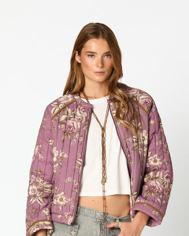 ROSES BOMBER JACKET PLUM