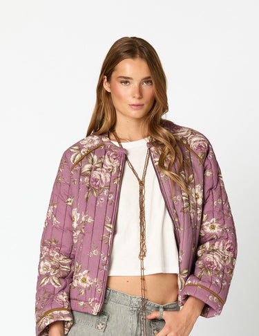 ROSES BOMBER JACKET PLUM