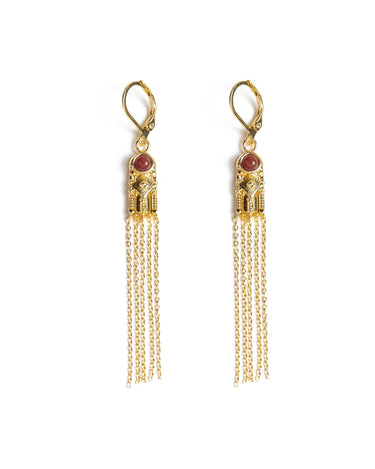 GARNET STONE CHAIN PENDANT
