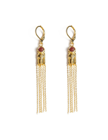 GARNET STONE CHAIN PENDANT