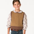 BROWN KNIT MIX VEST