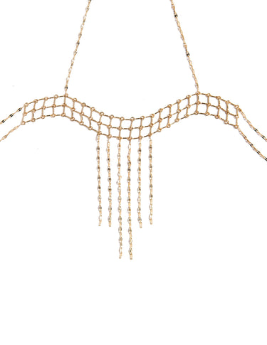 GOLD CHAIN BIBSUIT