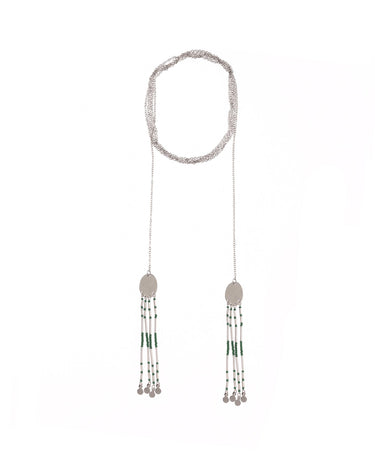 GREEN OVAL NECKLACE