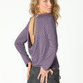 CAMISETA RAYAS MORADAS