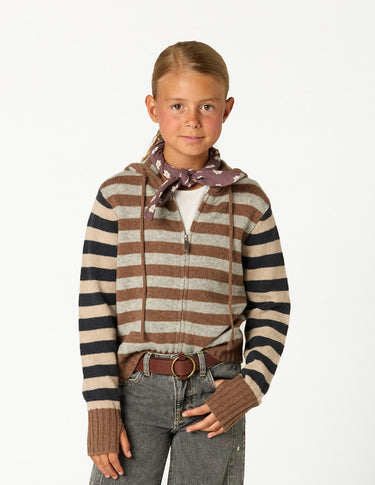 CHAQUETA PUNTO RAYA BROWN