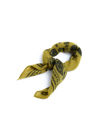 VINTAGE WOOL BANDANA CURRY