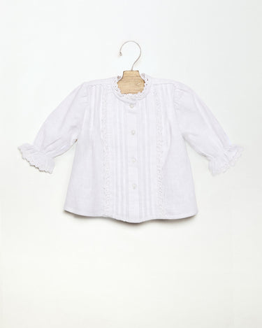 RAW LACE DRAWSTRING SHIRT