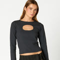 CAMISETA ESCOTE ABERTURA ANTRACITA