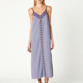EMBROIDERED LEAVES DRESS