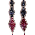 PENDIENTES BEADS MORA ROMBO