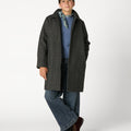 ABRIGO CUELLO PICO CUADRO GREY