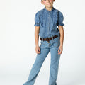 BLUE FLARE DENIM JEANS