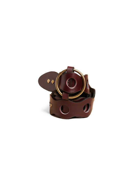 CINTURÓN RETRO GRANATE