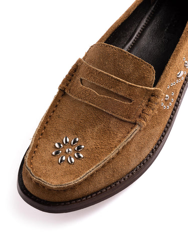 SUEDE LOAFER WITH STUDS