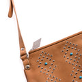 BROWN BAG STUDS AND TURQUOISE