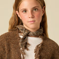 CHAQUETA PUNTO FLECOS MARRÓN