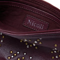 BROWN STUDDED CROSSBODY BAG