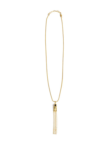 BLACK STONE CHAIN NECKLACE