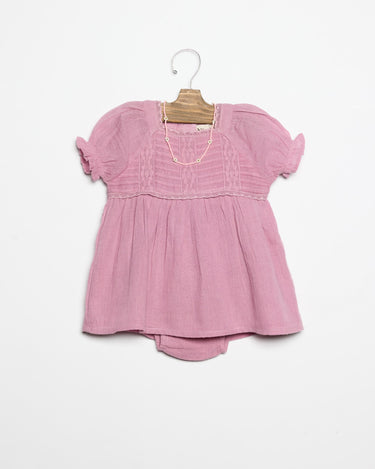 DRAWSTRING DRESS PINK