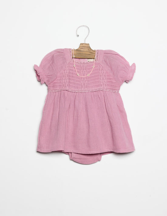 DRAWSTRING DRESS PINK