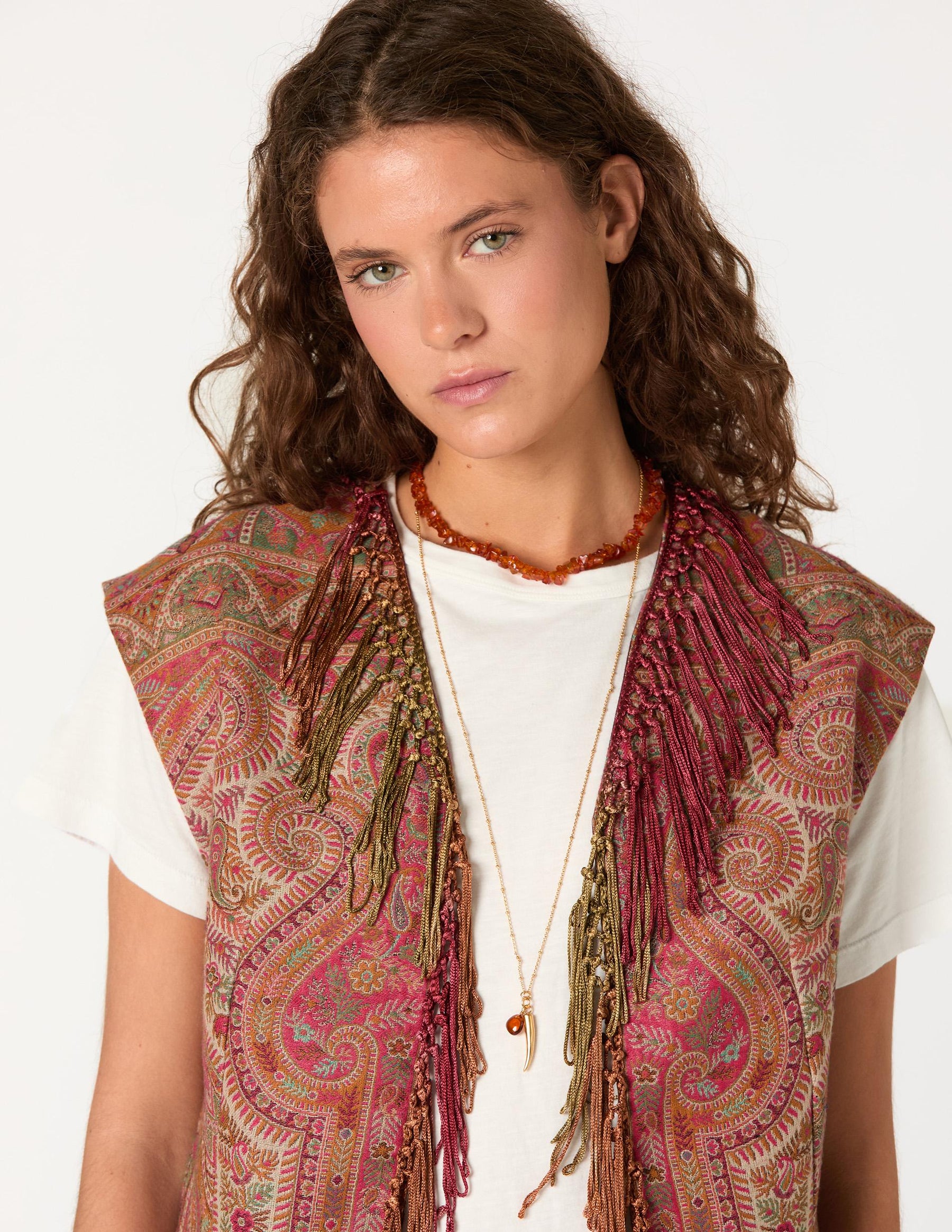 PAISLEY TASSEL VEST