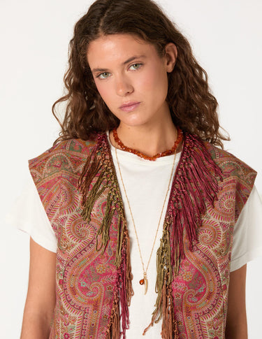 PAISLEY TASSEL VEST