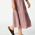 MAROON STRIPED SKIRT