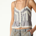 VINTAGE LACE TOP IRON GREY