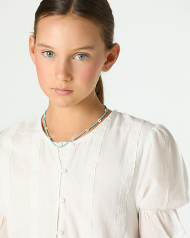 PUFF SLEEVE DRESS WHITE