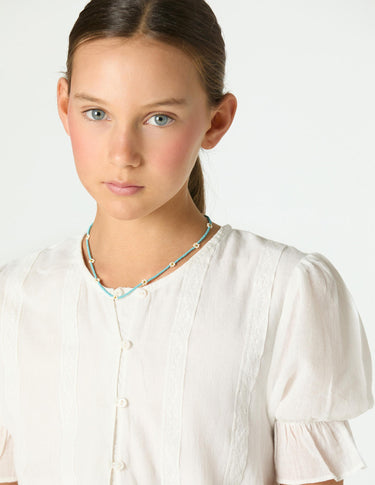 PUFF SLEEVE DRESS WHITE