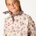 CAMISA CANESU MANGA VOLANTE BOUQUET PLUM