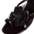 BROWN FLORAL HEEL SANDAL