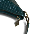 BOLSO TRENZADO PIEL VERDE