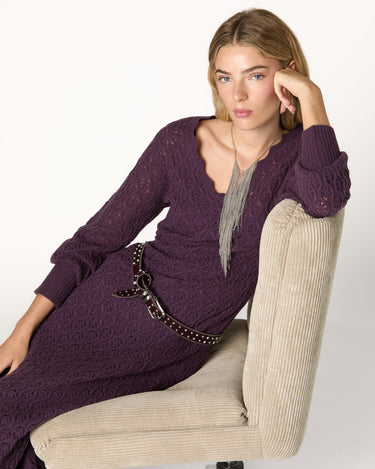 KNIT DRESS WITH PLUMETI RUFFLE
