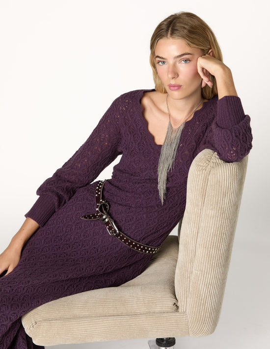 KNIT DRESS WITH PLUMETI RUFFLE