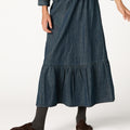 FALDA DENIM VOLANTE