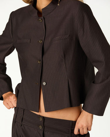 BLAZER RAYA DIPLOMATICA PLIEGUE MARRON