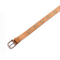 BROWN BELT WITH STUDS AND TURQUOISE
